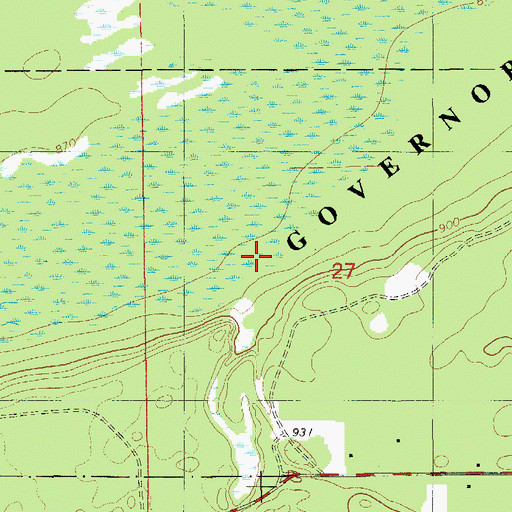 Topographic Map of Governor Knowles State Forest, WI