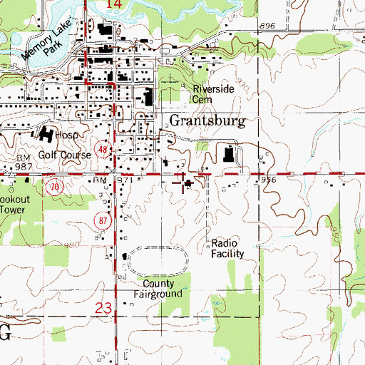 Topographic Map of Immaculate Conception Catholic Church, WI