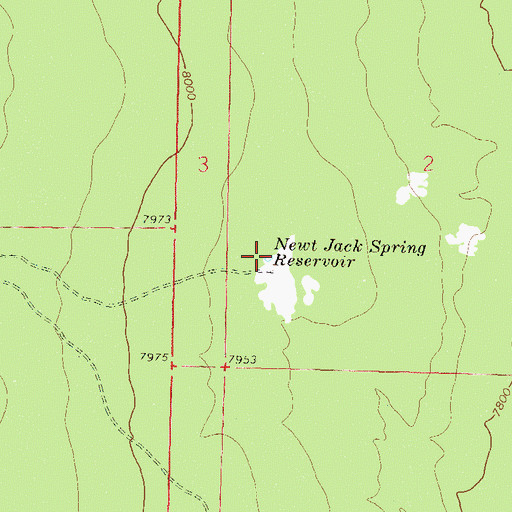 Topographic Map of Newt Jack Spring Reservoir, CO