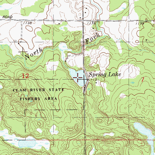 Topographic Map of Spring Lake, WI