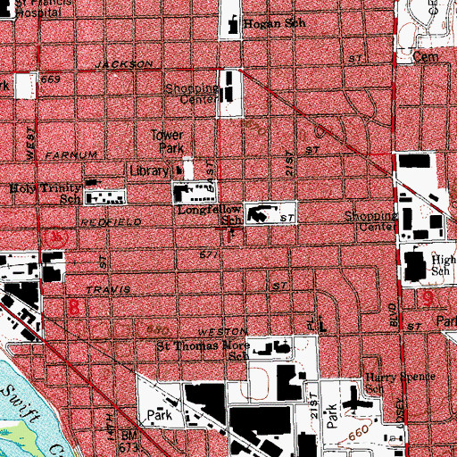Topographic Map of Asbury United Methodist Church, WI