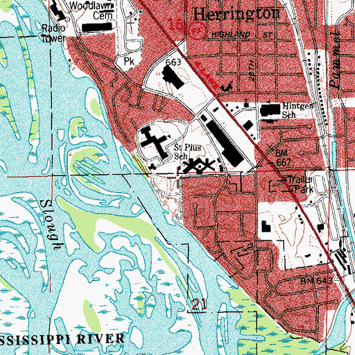 Topographic Map of Bethany-Saint Joseph Care Center, WI