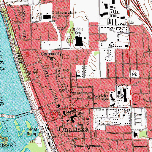Topographic Map of The Church of Jesus Christ of Latter Day Saints, WI