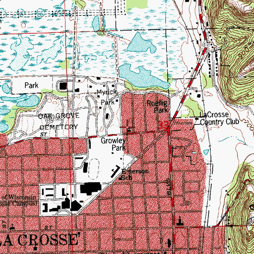 Topographic Map of Covenant Presbyterian Church, WI