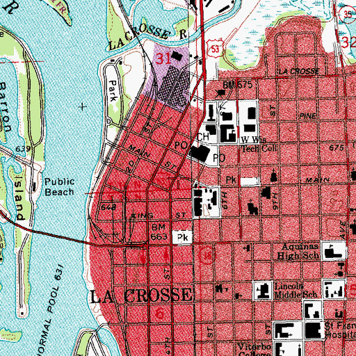 Topographic Map of Crossfire Ministries, WI