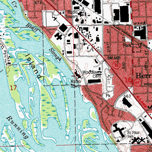 Topographic Map of Dairyland Power Cooperatives Library, WI