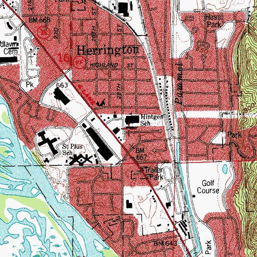 Topographic Map of Faith Independent Baptist Church, WI