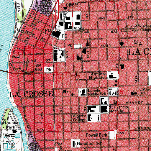 Topographic Map of First Church of Christ, WI