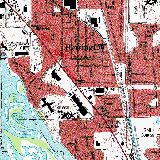 Topographic Map of Good Shepherd Lutheran Church, WI