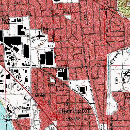 Topographic Map of Grace Evangelical Lutheran Church, WI