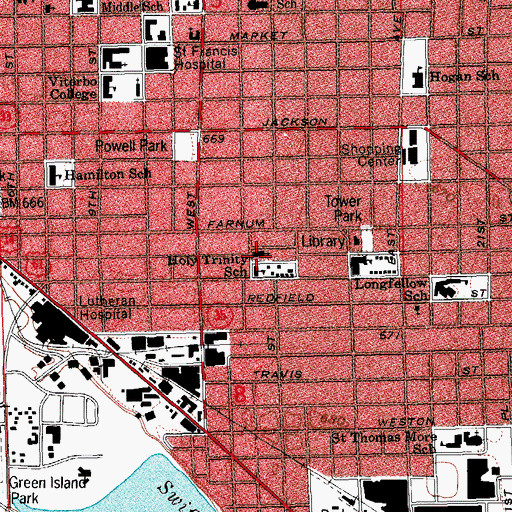 Topographic Map of Holy Trinity Catholic Church, WI