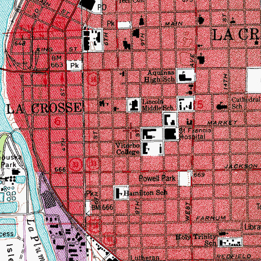 Topographic Map of Marian Hall North, WI