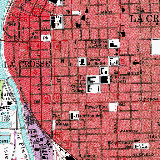 Topographic Map of McDonald Terrace, WI