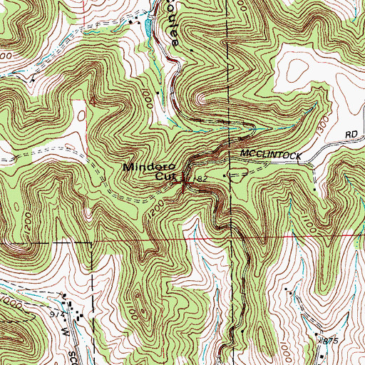 Topographic Map of Mindoro Cut, WI