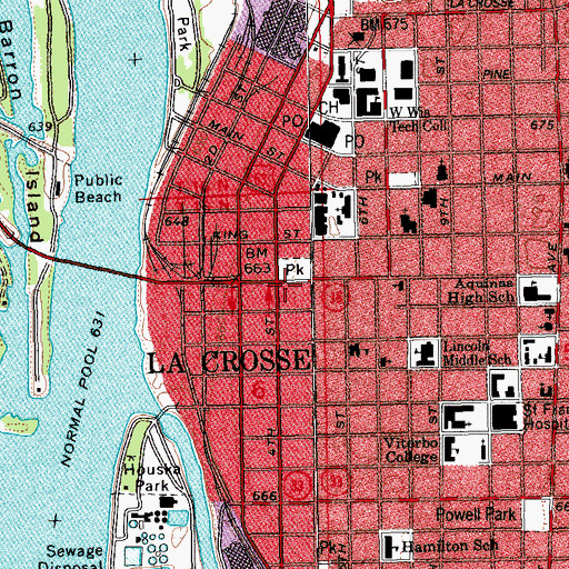 Topographic Map of Mons Anderson House, WI