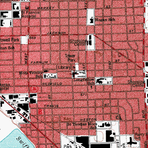 Topographic Map of Mount Calvary - Grace Lutheran School, WI