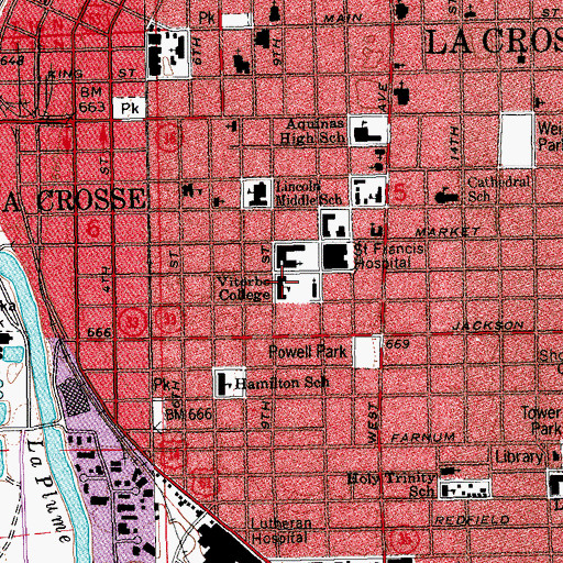 Topographic Map of Murphy Center, WI