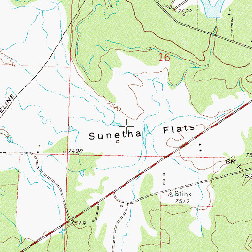 Topographic Map of Sunetha Flats, CO