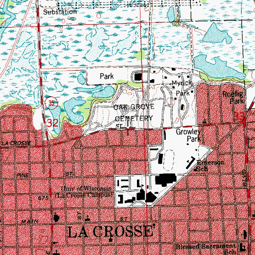 Topographic Map of North Campus Field Equipment Building, WI