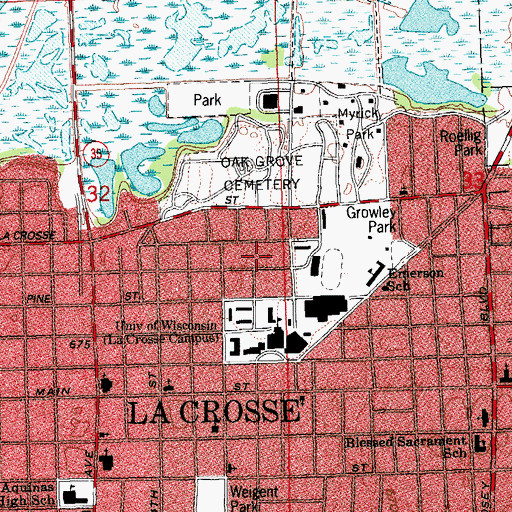 Topographic Map of North Hall, WI