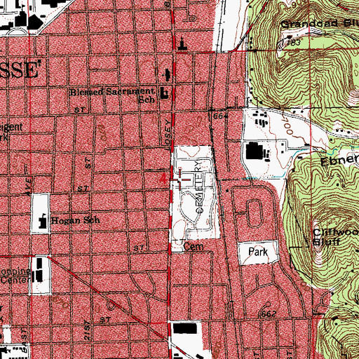 Topographic Map of Our Lady of Sorrows Chapel, WI
