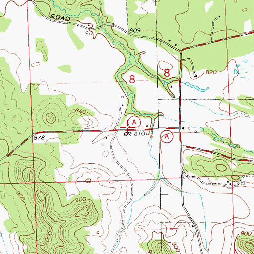 Topographic Map of Pfaff School (historical), WI