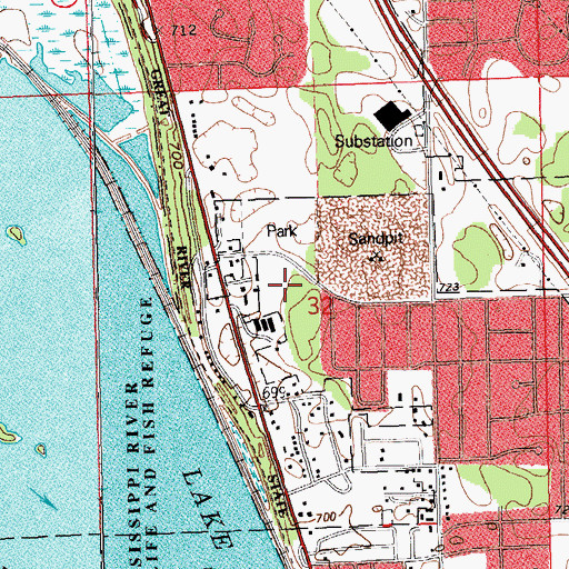 Topographic Map of Riders Club Park, WI