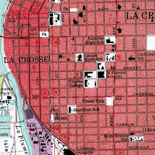 Topographic Map of Rose Terrace, WI