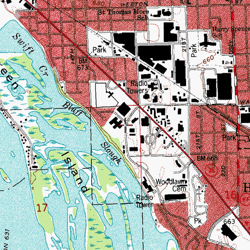 Topographic Map of Saint Josephs Home, WI