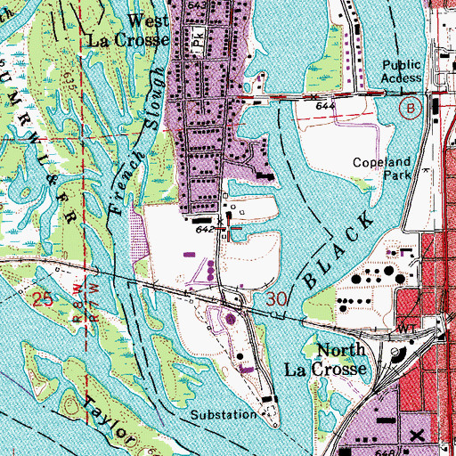 Topographic Map of Skipper Buds Marina, WI