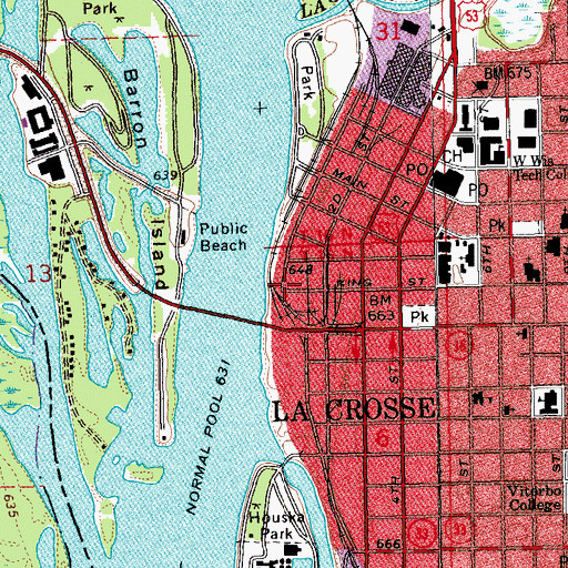 Topographic Map of Waterworks Building, WI