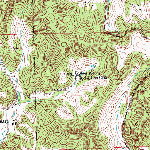 Topographic Map of West Salem Rod and Gun Club, WI