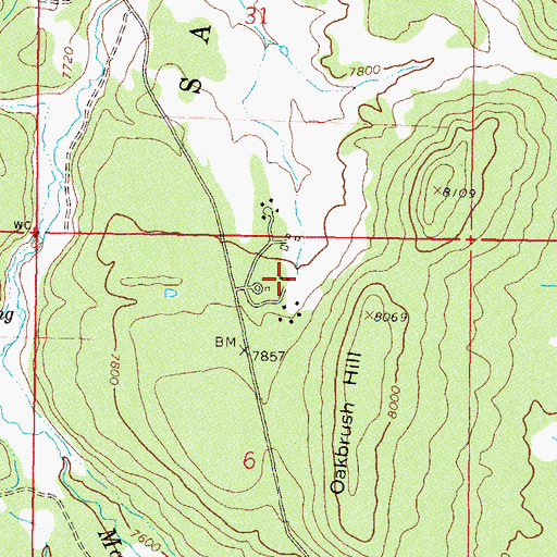 Topographic Map of Pagosa Springs Job Corps, CO