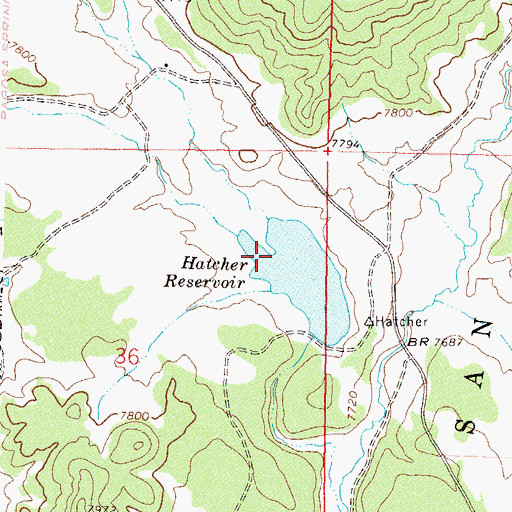 Topographic Map of Lake Hatcher, CO