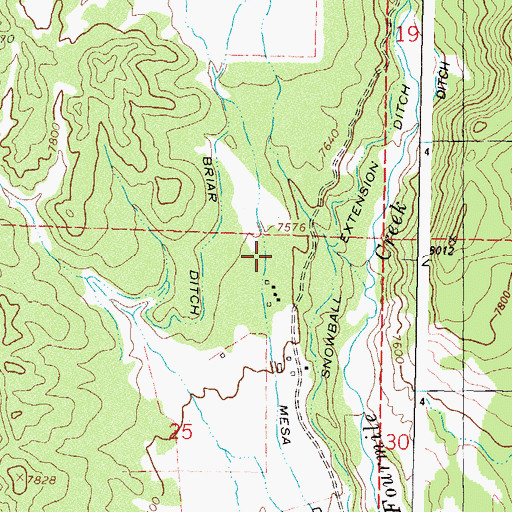 Topographic Map of Mesa Ditch, CO
