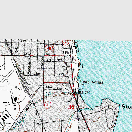 Topographic Map of Fugelberg Park, WI