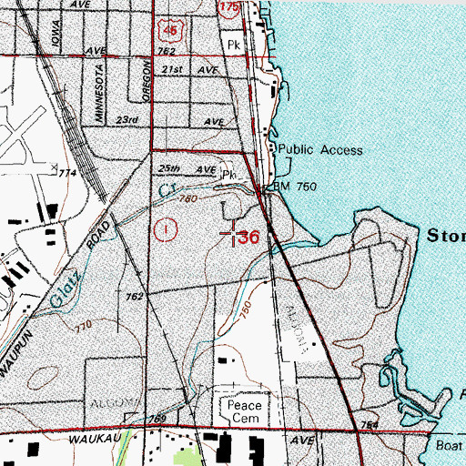 Topographic Map of Glatz Nature Park, WI