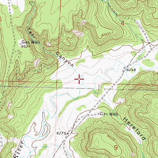 Topographic Map of Teti Canyon, CO