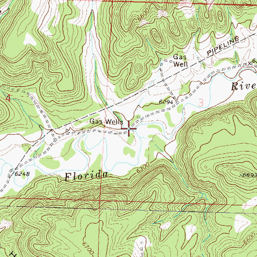 Topographic Map of Dry Creek, CO