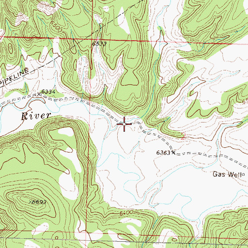 Topographic Map of Cottonwood Gulch, CO