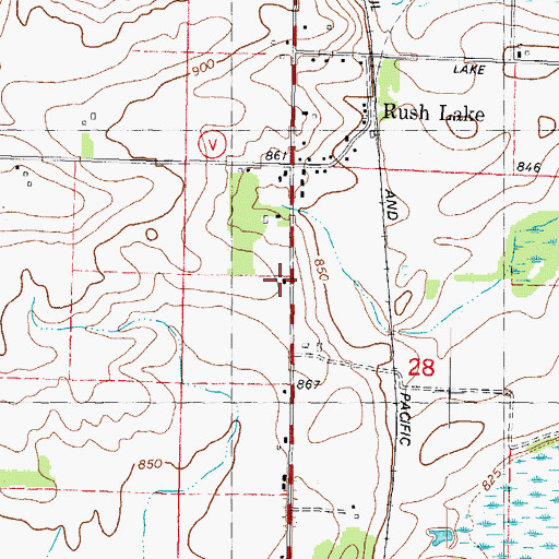 Topographic Map of School Number 5 (historical), WI