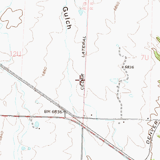 Topographic Map of Cedar Lateral, CO