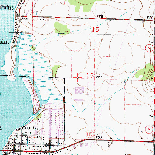 Topographic Map of Winneconne High School, WI