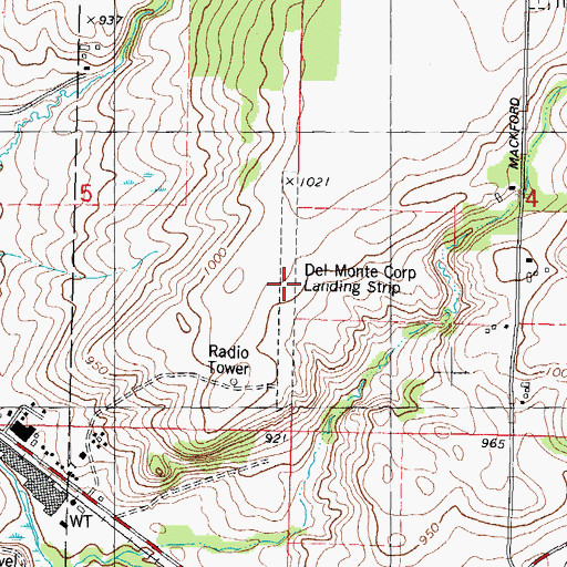 Topographic Map of Del Monte Corporation Landing Strip (historical), WI