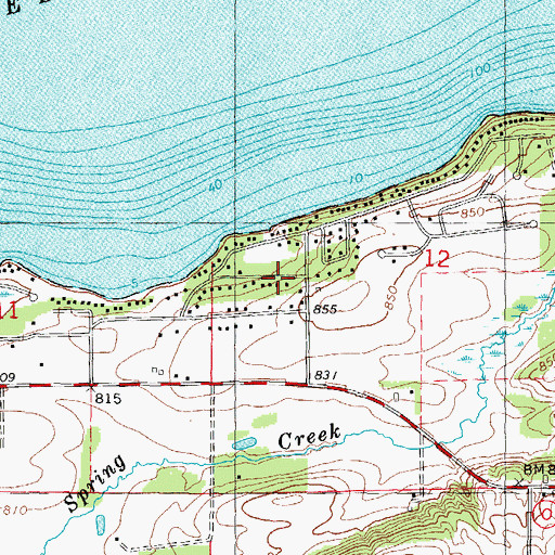 Topographic Map of Greenwyck, WI