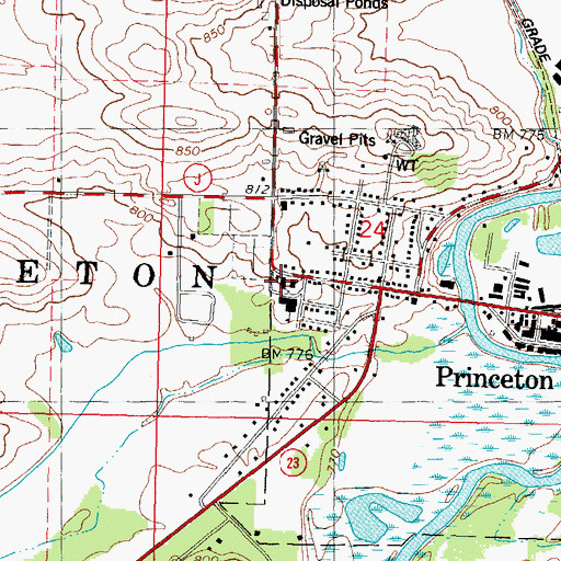 Topographic Map of Saint John the Baptist Catholic Church, WI