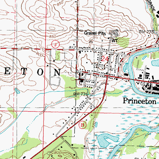 Topographic Map of Saint John the Baptist Catholic School, WI