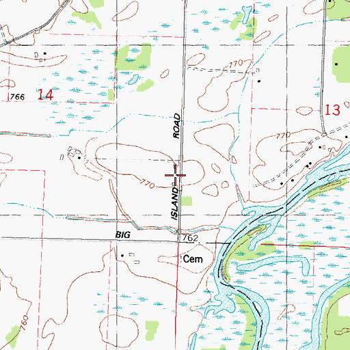 Topographic Map of School Number 4 (historical), WI