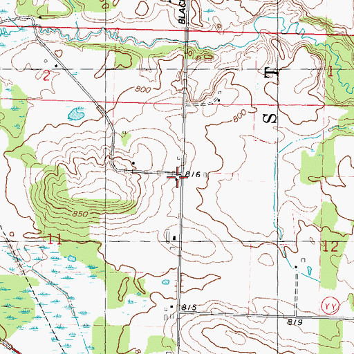 Topographic Map of School Number 7 (historical), WI