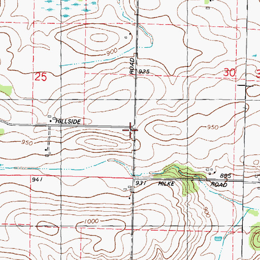 Topographic Map of School Number 8 (historical), WI